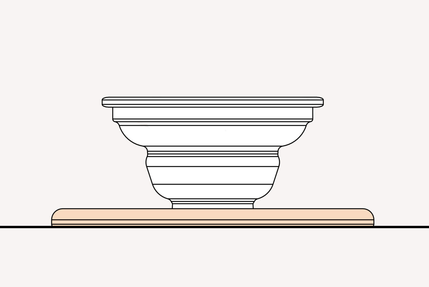 Illustration der Seitenansicht eines PopGrips für Handyhüllen